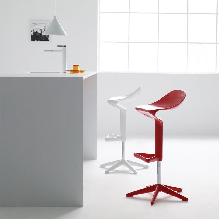 Industrial Bar-stool Adjustable Leather Counter Bar Stool with Metal Legs