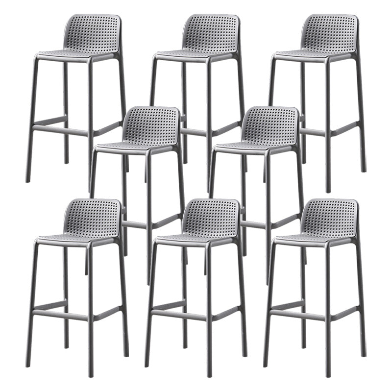 Nordic Style Bar-stool Plastic Counter Bar Stool with Plastic Legs for Kitchen