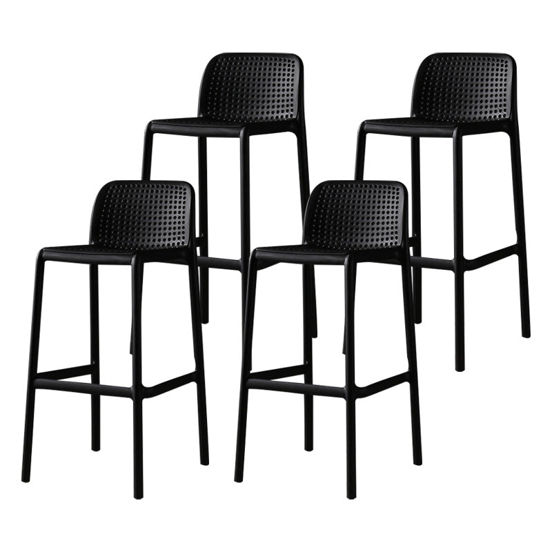 Nordic Style Bar-stool Plastic Counter Bar Stool with Plastic Legs for Kitchen