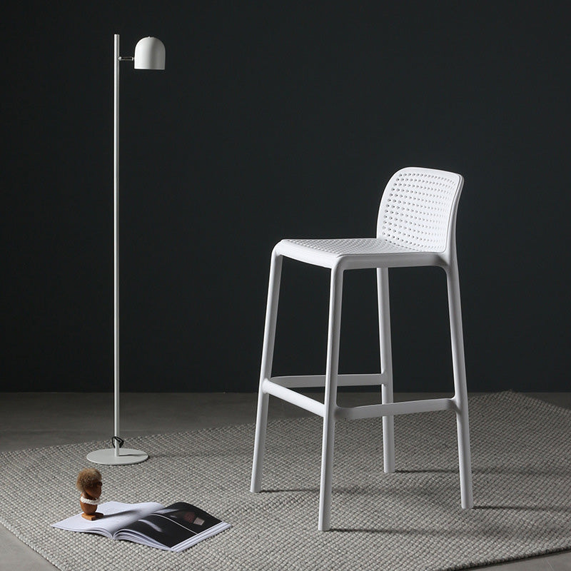 Nordic Style Bar-stool Plastic Counter Bar Stool with Plastic Legs for Kitchen