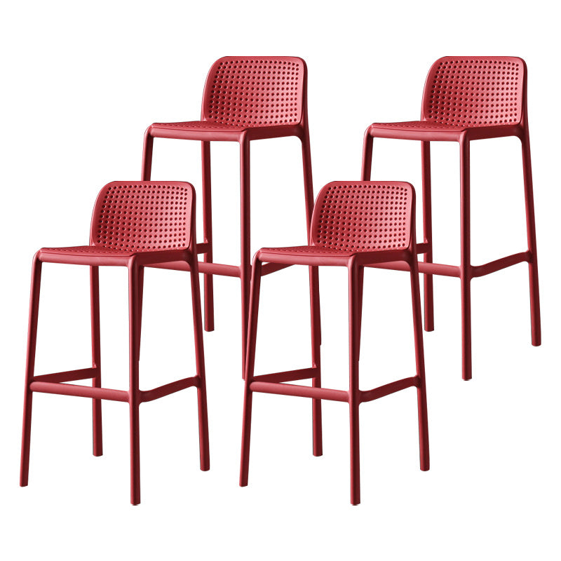 Nordic Style Bar-stool Plastic Counter Bar Stool with Plastic Legs for Kitchen