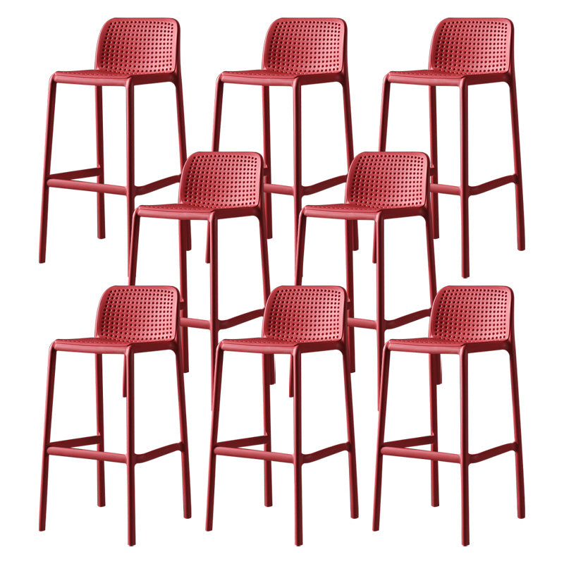 Nordic Style Bar-stool Plastic Counter Bar Stool with Plastic Legs for Kitchen
