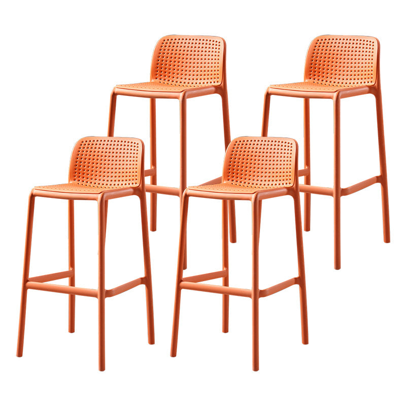 Nordic Style Bar-stool Plastic Counter Bar Stool with Plastic Legs for Kitchen