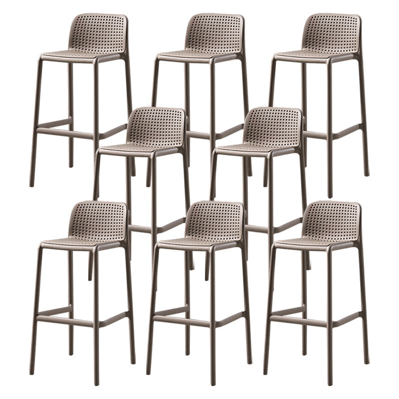 Nordic Style Bar-stool Plastic Counter Bar Stool with Plastic Legs for Kitchen