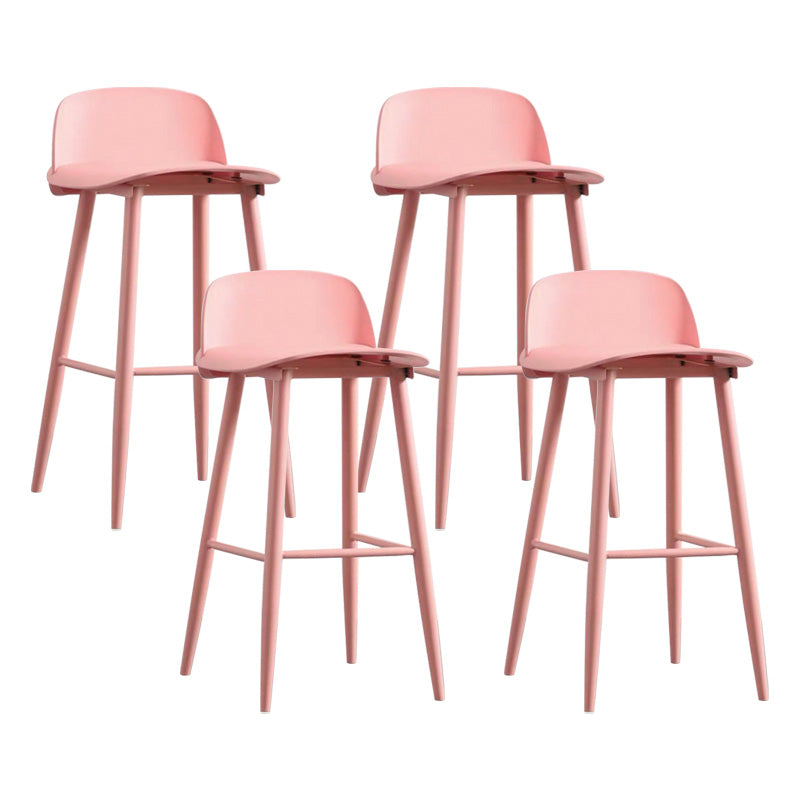 Scandinavian Footrest Home Stool Matte Finish Plastic Bar Stool