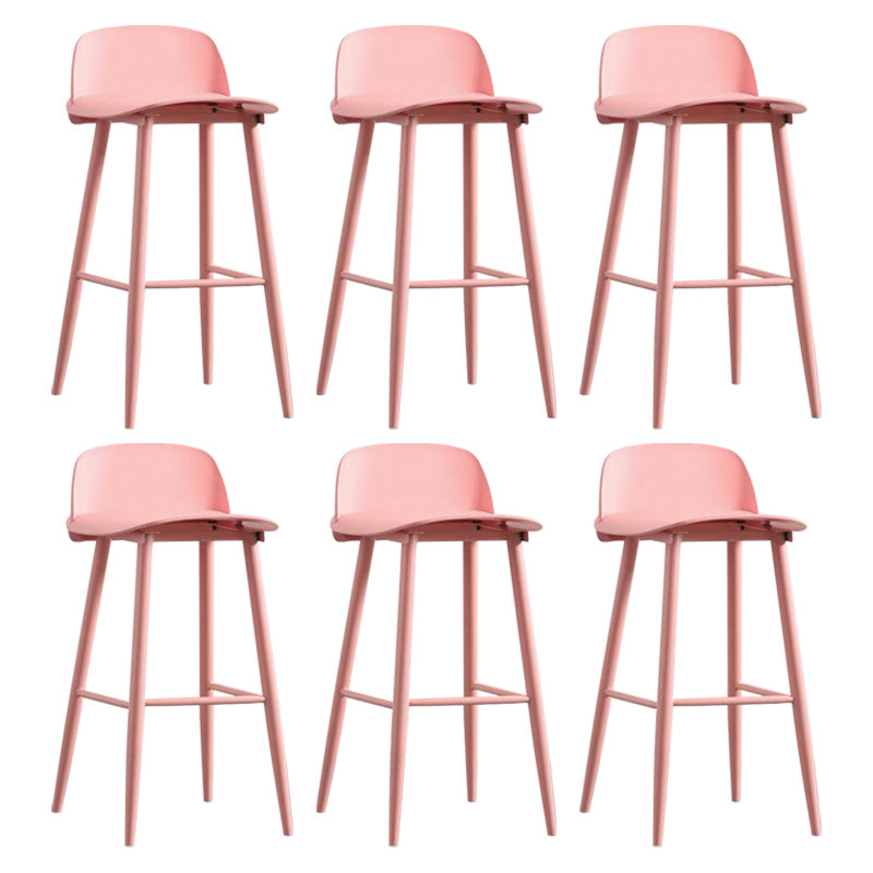 Scandinavian Footrest Home Stool Matte Finish Plastic Bar Stool