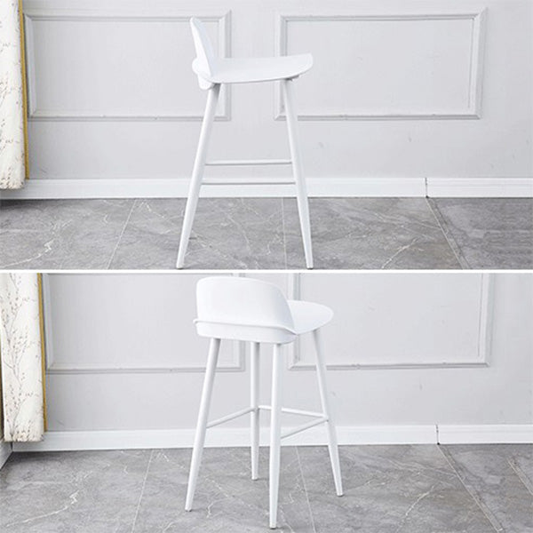 Scandinavian Footrest Home Stool Matte Finish Plastic Bar Stool