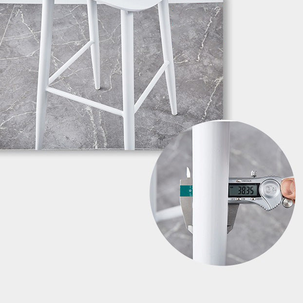 Scandinavian Footrest Home Stool Matte Finish Plastic Bar Stool