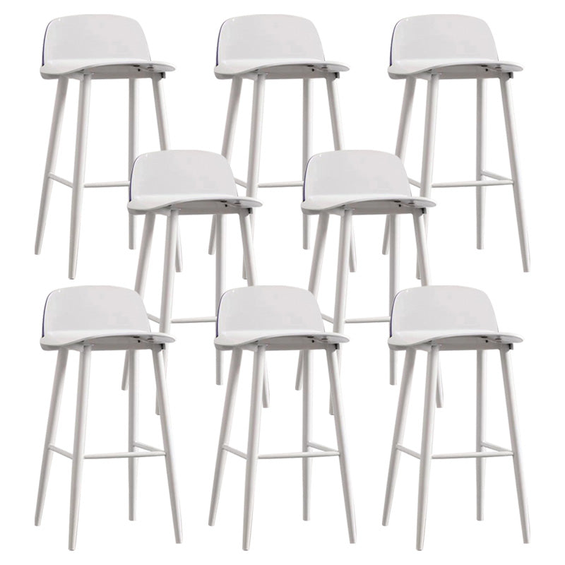 Scandinavian Footrest Home Stool Matte Finish Plastic Bar Stool