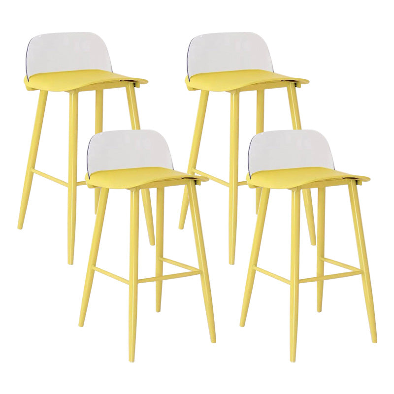 Scandinavian Footrest Home Stool Matte Finish Plastic Bar Stool