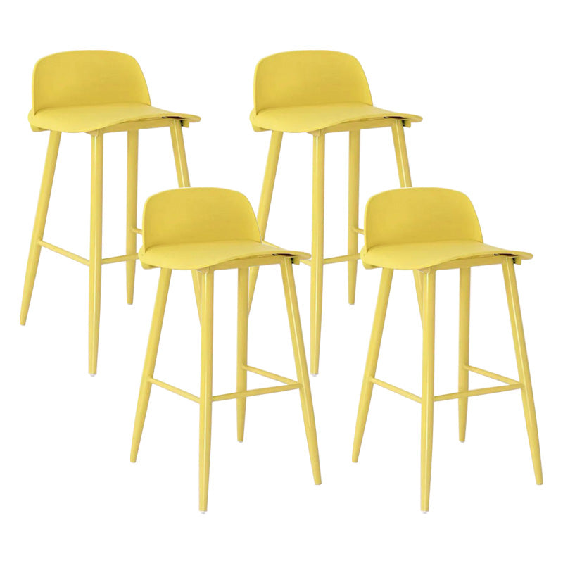 Scandinavian Footrest Home Stool Matte Finish Plastic Bar Stool