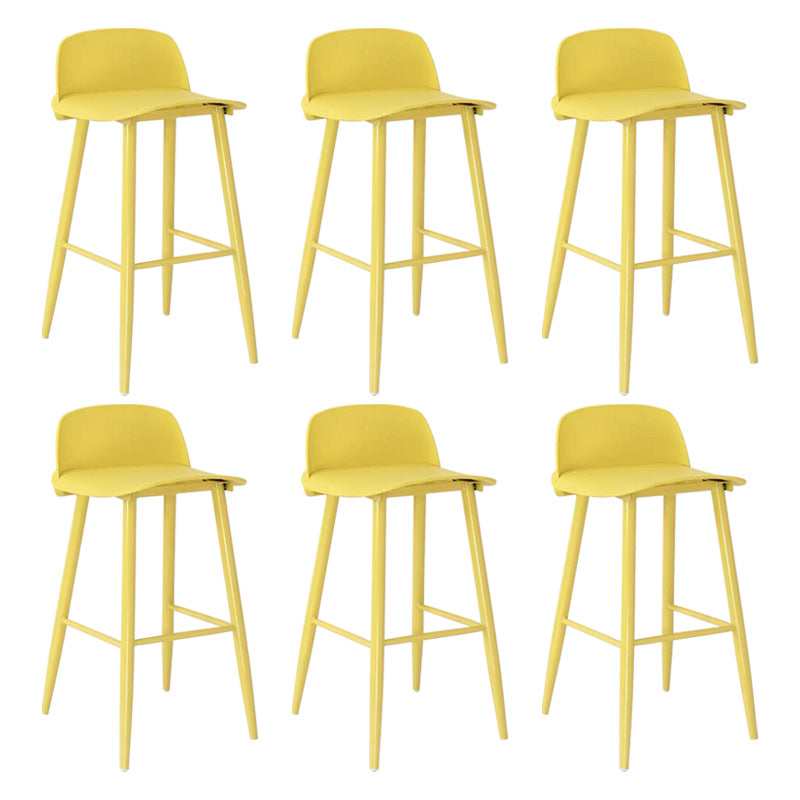 Scandinavian Footrest Home Stool Matte Finish Plastic Bar Stool