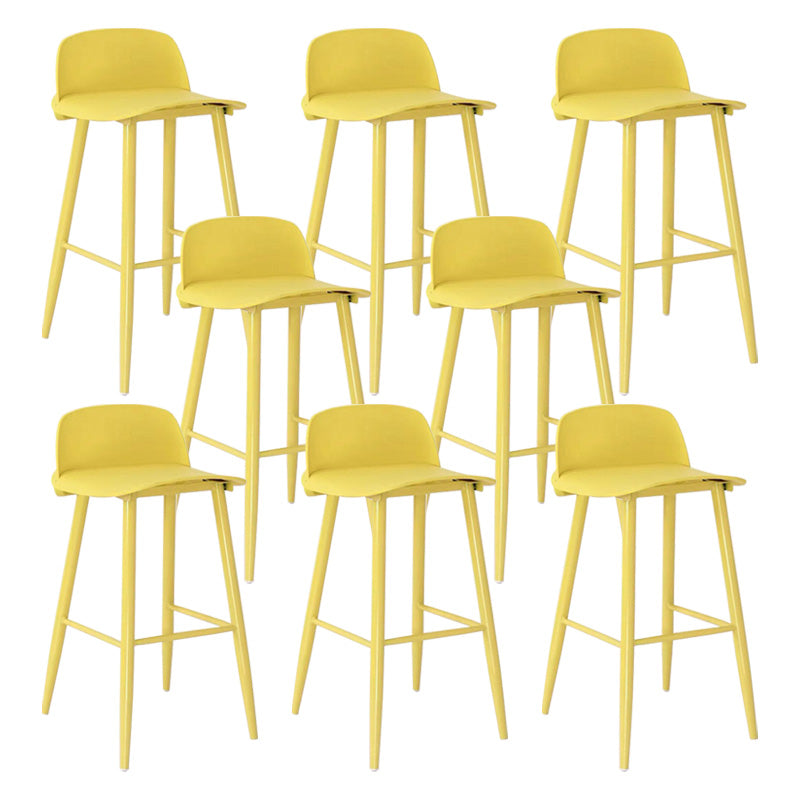 Scandinavian Footrest Home Stool Matte Finish Plastic Bar Stool