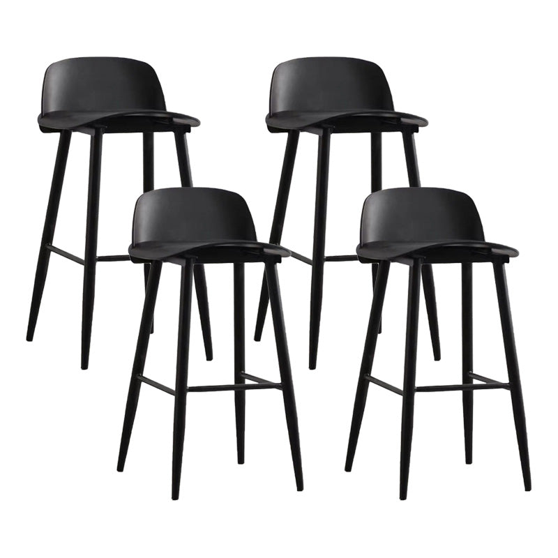 Scandinavian Footrest Home Stool Matte Finish Plastic Bar Stool