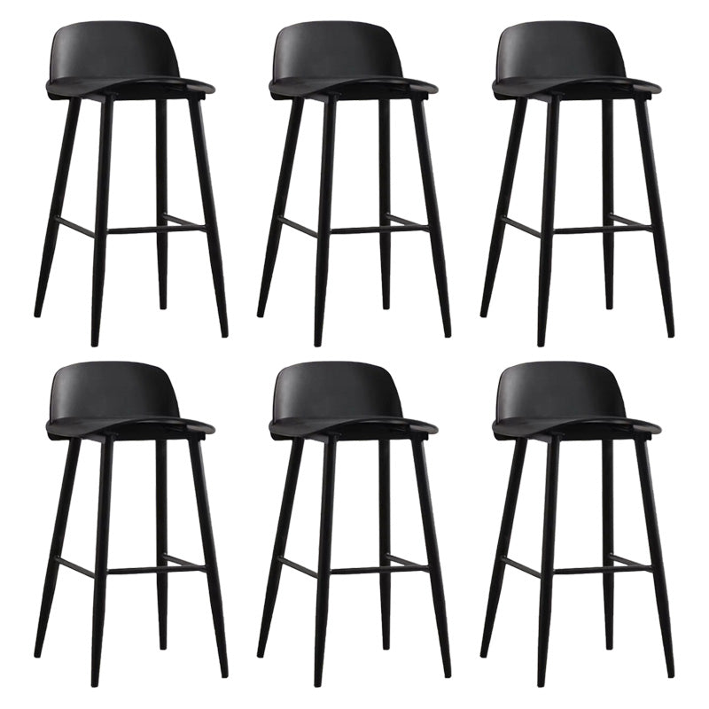 Scandinavian Footrest Home Stool Matte Finish Plastic Bar Stool
