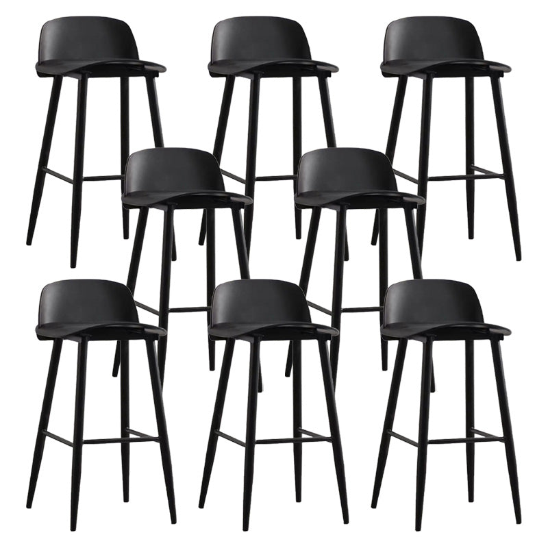 Scandinavian Footrest Home Stool Matte Finish Plastic Bar Stool