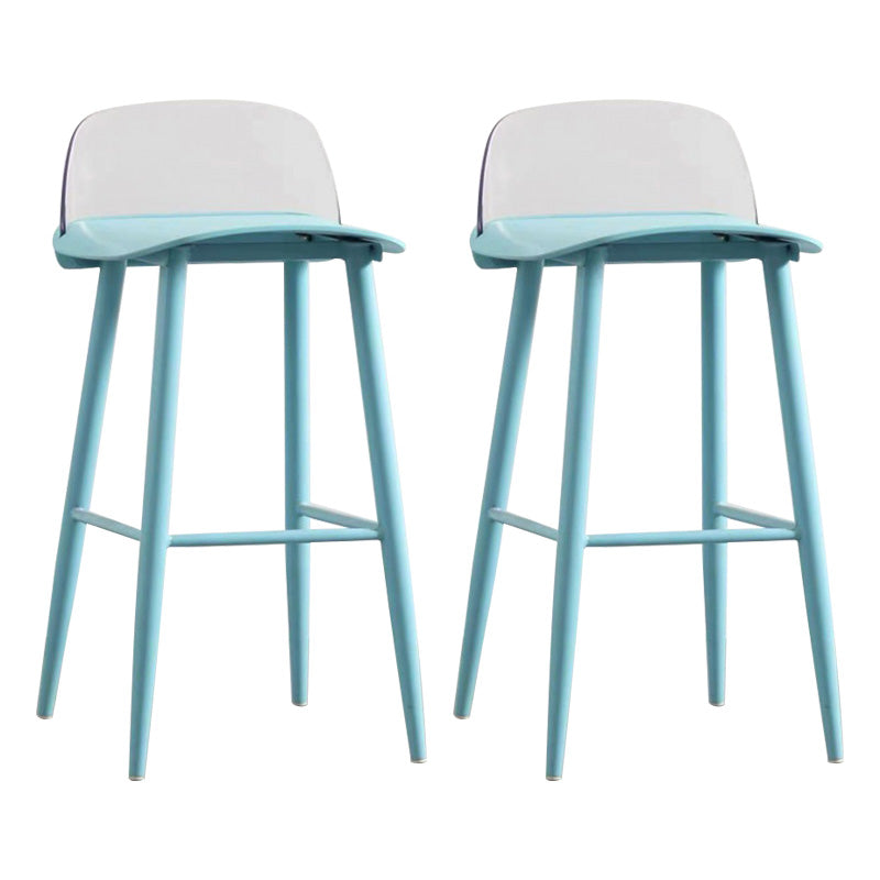 Scandinavian Footrest Home Stool Matte Finish Plastic Bar Stool