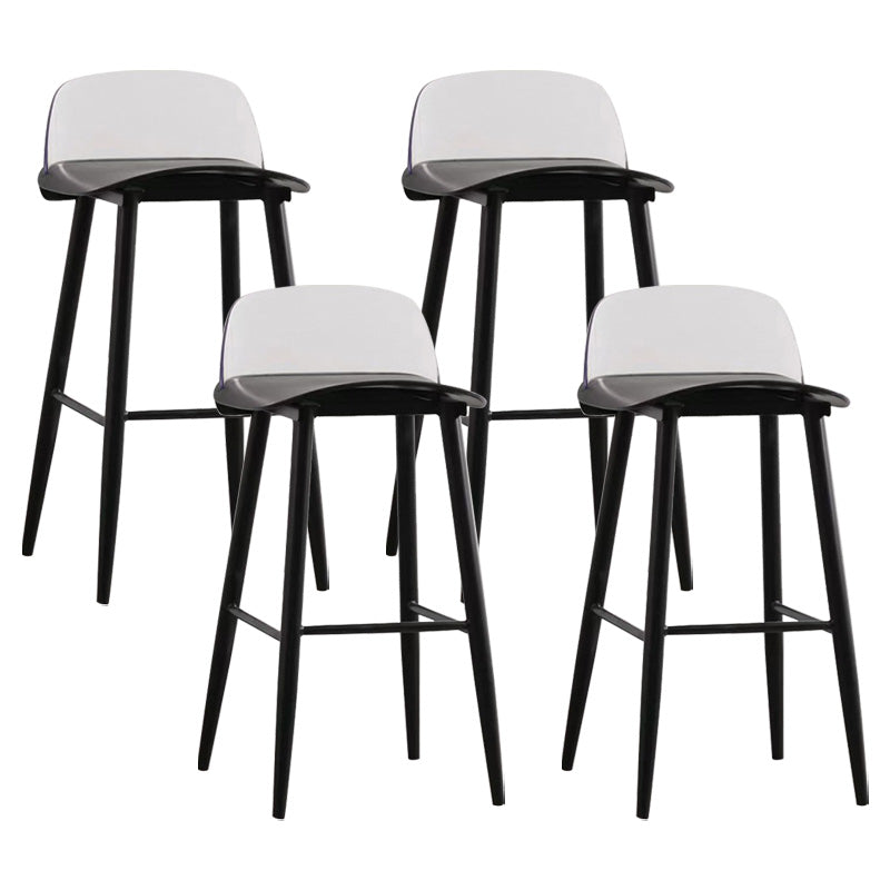 Scandinavian Footrest Home Stool Matte Finish Plastic Bar Stool