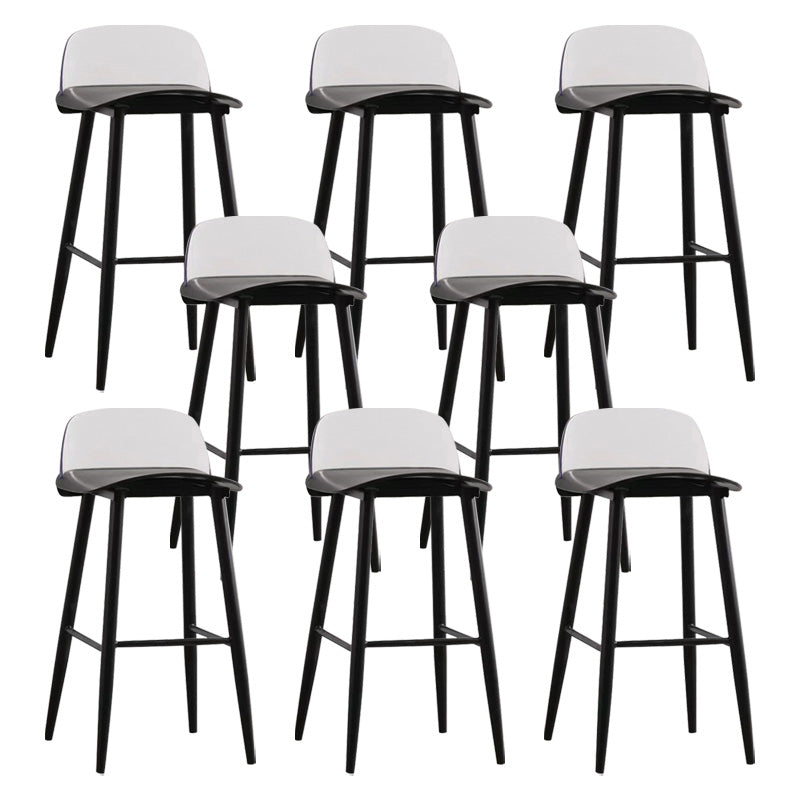 Scandinavian Footrest Home Stool Matte Finish Plastic Bar Stool
