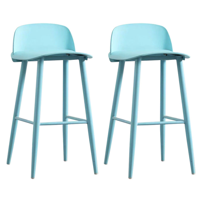 Scandinavian Footrest Home Stool Matte Finish Plastic Bar Stool