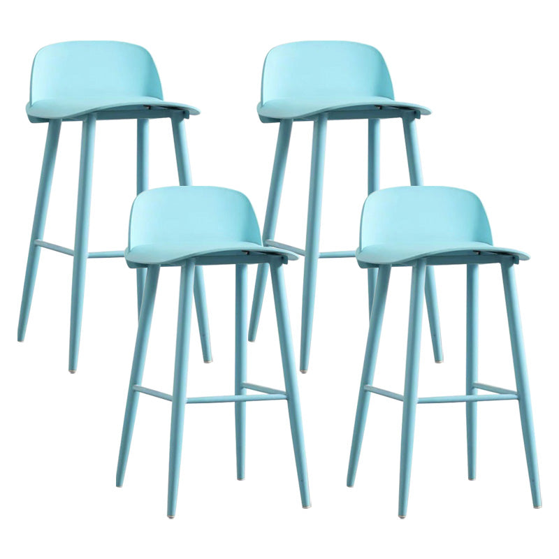 Scandinavian Footrest Home Stool Matte Finish Plastic Bar Stool
