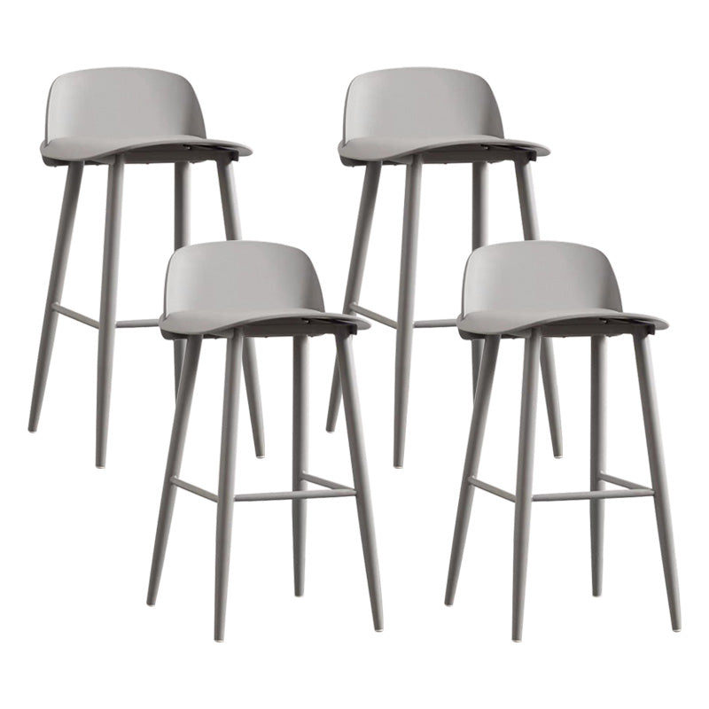 Scandinavian Footrest Home Stool Matte Finish Plastic Bar Stool