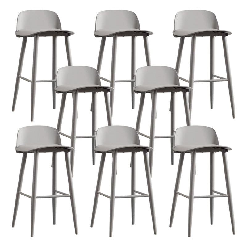 Scandinavian Footrest Home Stool Matte Finish Plastic Bar Stool