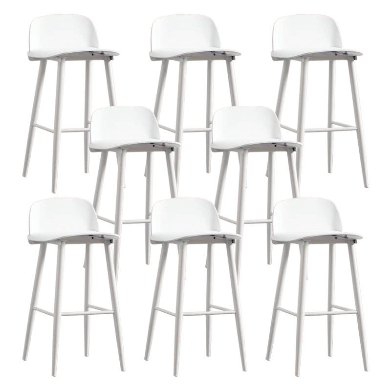 Scandinavian Footrest Home Stool Matte Finish Plastic Bar Stool