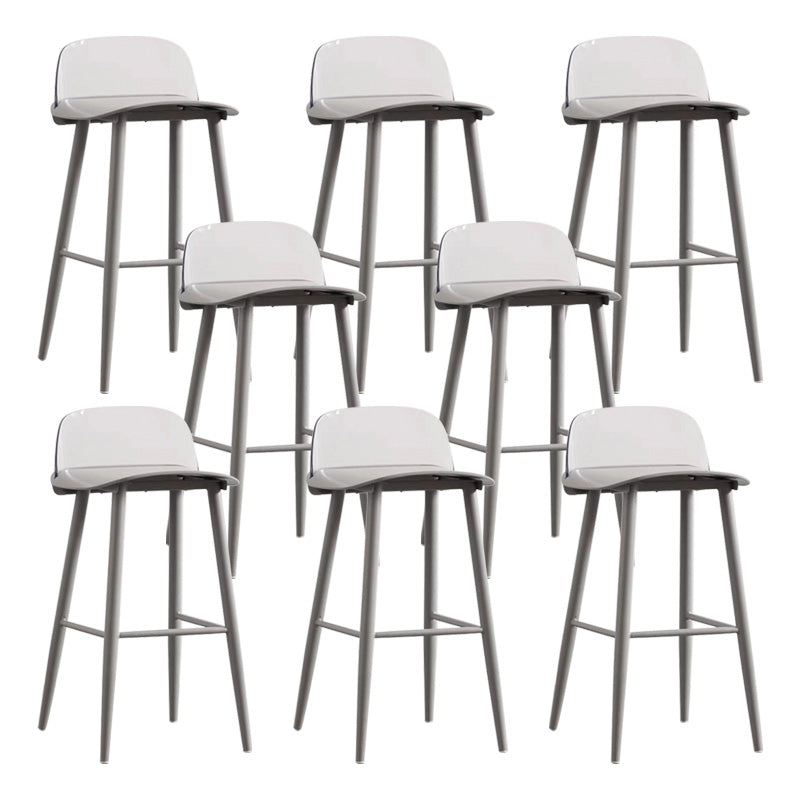 Scandinavian Footrest Home Stool Matte Finish Plastic Bar Stool