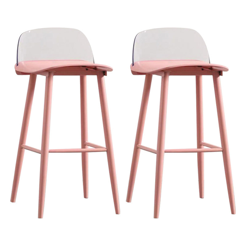 Scandinavian Footrest Home Stool Matte Finish Plastic Bar Stool