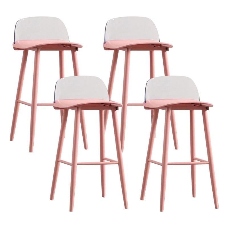 Scandinavian Footrest Home Stool Matte Finish Plastic Bar Stool