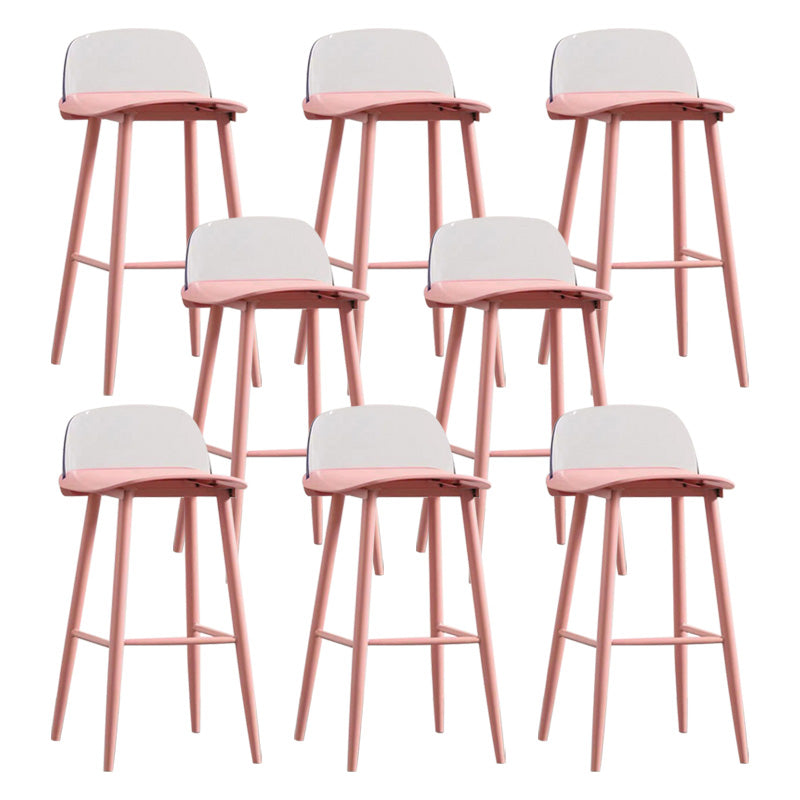 Scandinavian Footrest Home Stool Matte Finish Plastic Bar Stool