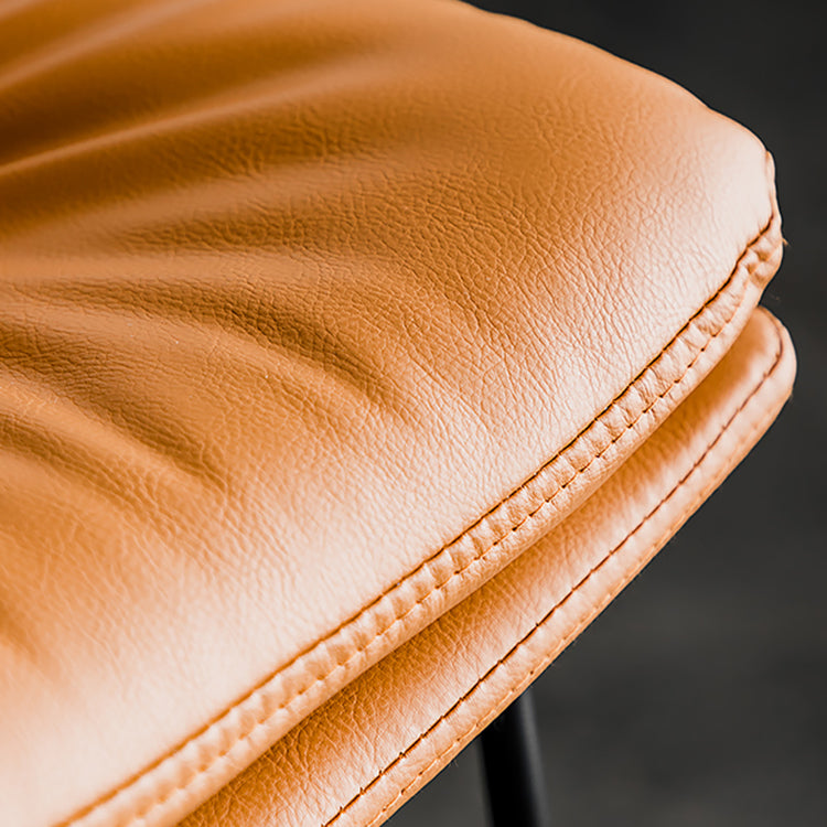 Coffee Shop Low Back Scandinavian Stool Matte Finish Upholstered Bar Stools