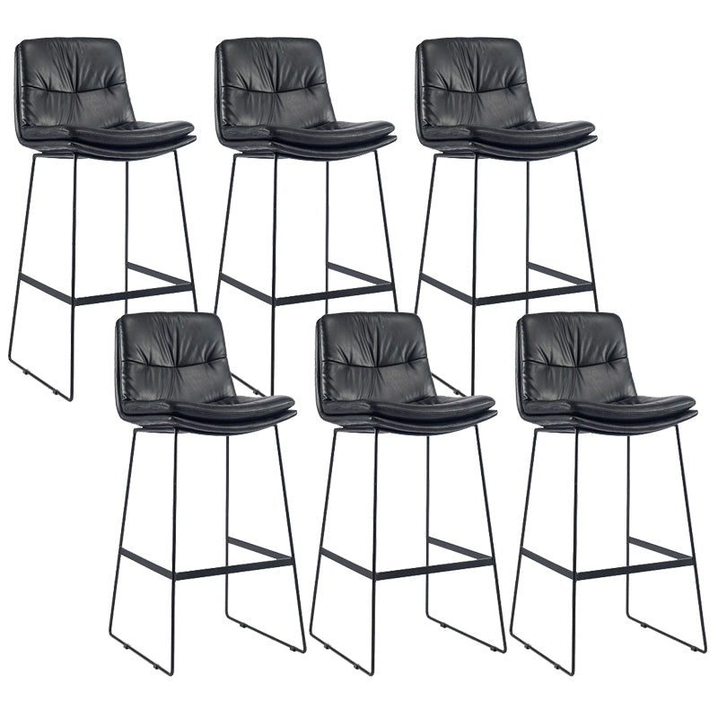 Coffee Shop Low Back Scandinavian Stool Matte Finish Upholstered Bar Stools