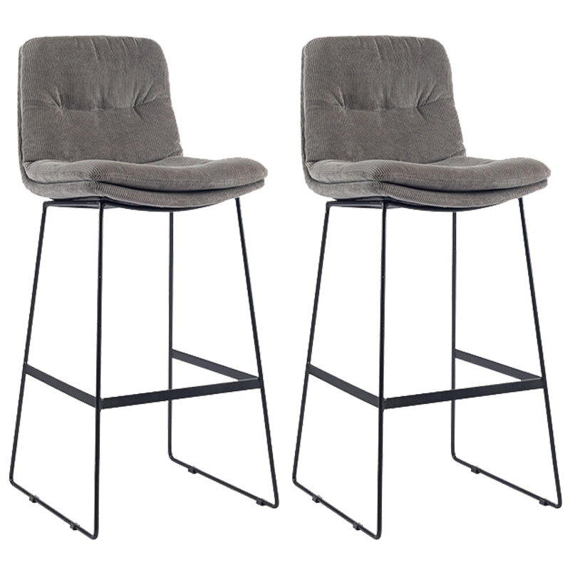 Coffee Shop Low Back Scandinavian Stool Matte Finish Upholstered Bar Stools