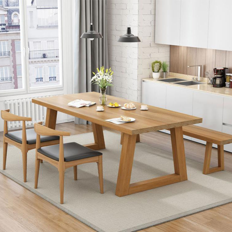 Modern Style 1/4/6 Pieces Dining Bench Set Solid Wood Dining Table and Chairs