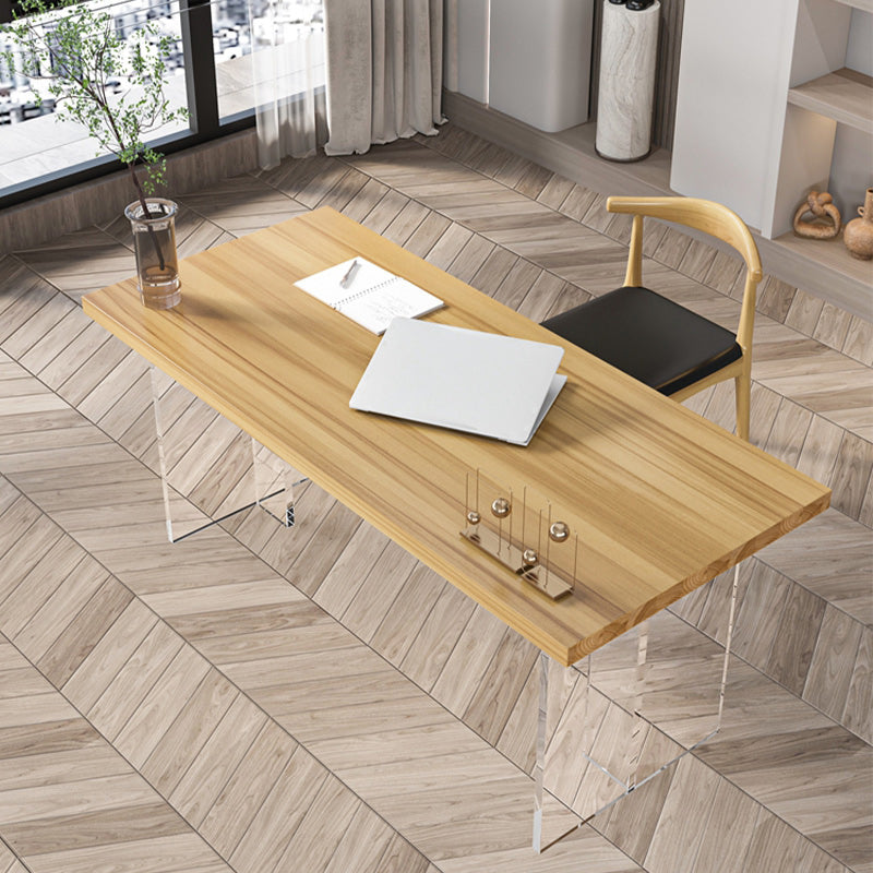 Modern 1/2 Pieces Dining Set Rectangle Pine Wood Dining Table for Dining Room