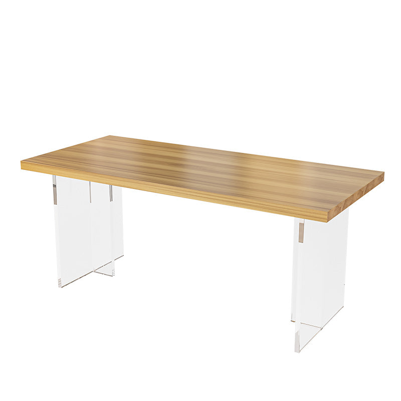 Modern 1/2 Pieces Dining Set Rectangle Pine Wood Dining Table for Dining Room