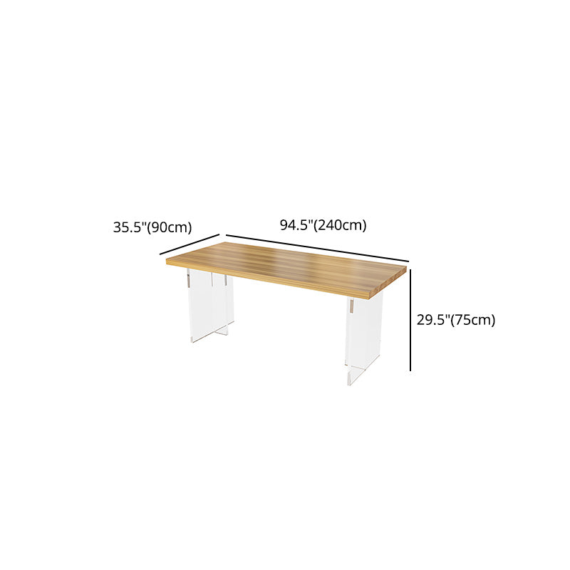 Modern 1/2 Pieces Dining Set Rectangle Pine Wood Dining Table for Dining Room