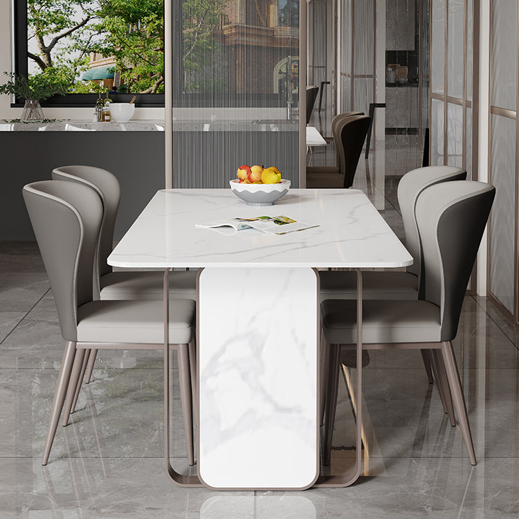 Designer Style Sintered Stone Dining Set Rectangle 1/3/4/5 Pieces Dining Table with Chairs