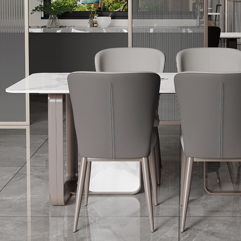 Designer Style Sintered Stone Dining Set Rectangle 1/3/4/5 Pieces Dining Table with Chairs