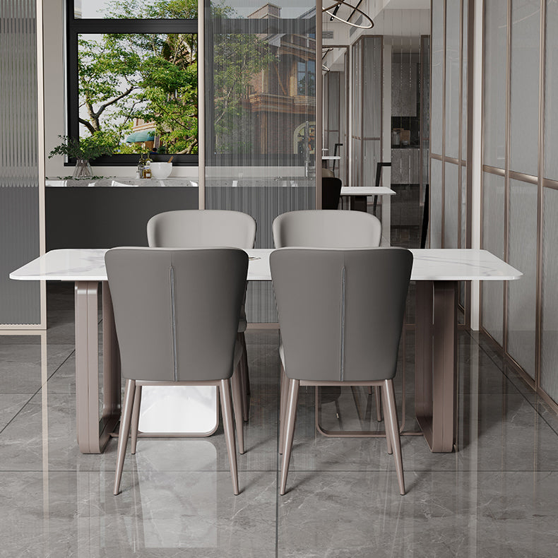 Designer Style Sintered Stone Dining Set Rectangle 1/3/4/5 Pieces Dining Table with Chairs