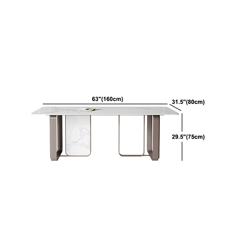 Designer Style Sintered Stone Dining Set Rectangle 1/3/4/5 Pieces Dining Table with Chairs