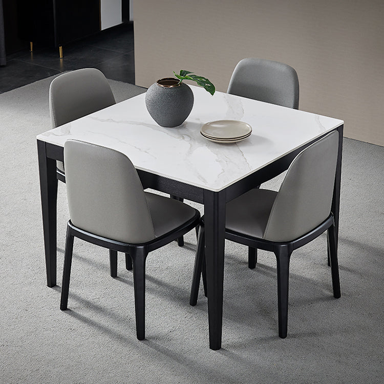 Industrial Sintered Stone Dining Table Solid Wood Dining Table for Dining Room