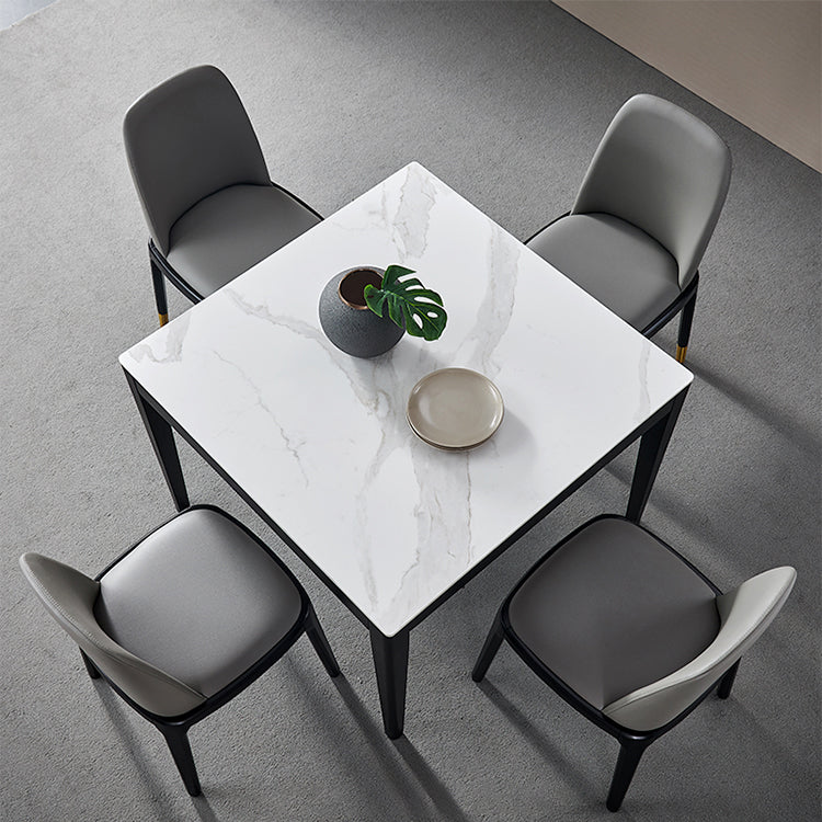 Industrial Sintered Stone Dining Table Solid Wood Dining Table for Dining Room