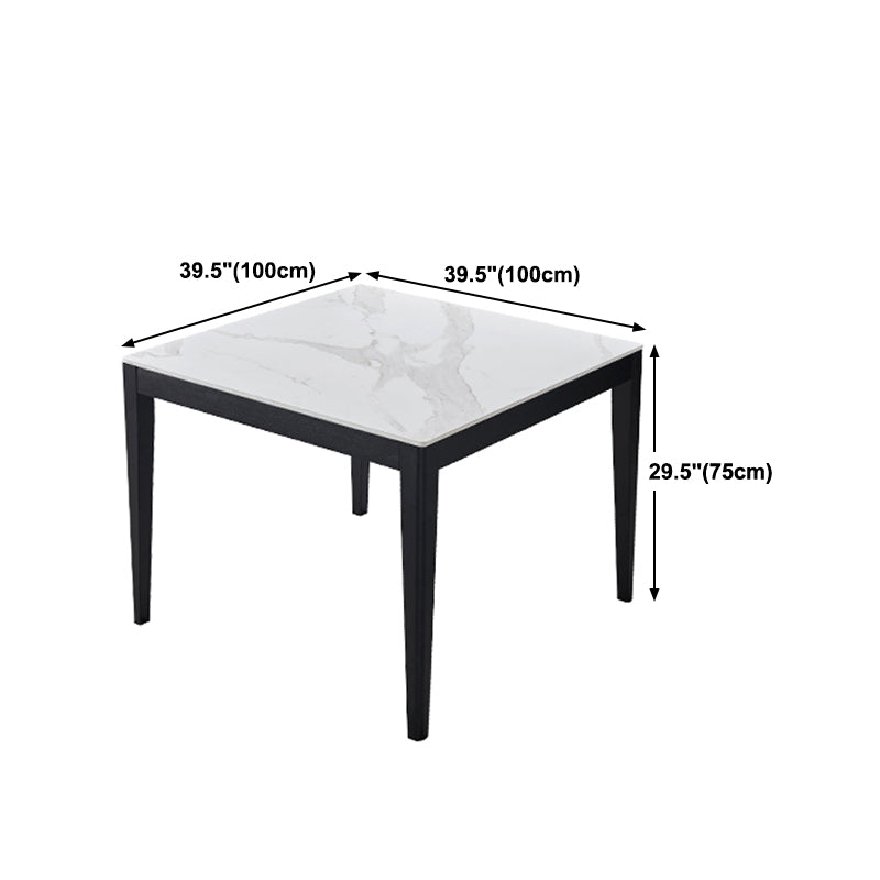 Industrial Sintered Stone Dining Table Solid Wood Dining Table for Dining Room