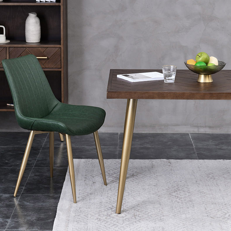 Rectangle Dining Side Table Traditional Luxury Solid Wood Dinner Table with 4 Legs