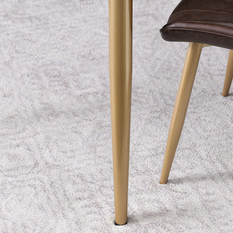 Rectangle Dining Side Table Traditional Luxury Solid Wood Dinner Table with 4 Legs