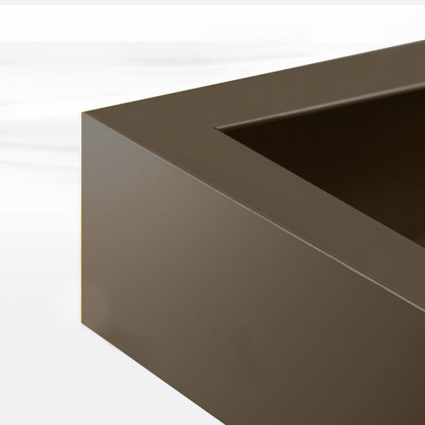 Modern Dining Table Rectangle Stone Top Table with Stainless Steel Pedestal Base