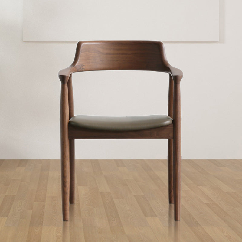 Arm Dining Chairs Contemporary Solid Wood Side Chairs for Dining Room